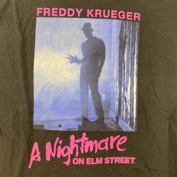 A Nightmare On Elm Street Graphic Tee Thrifted Vintage Style Size L - Picture 2 of 10